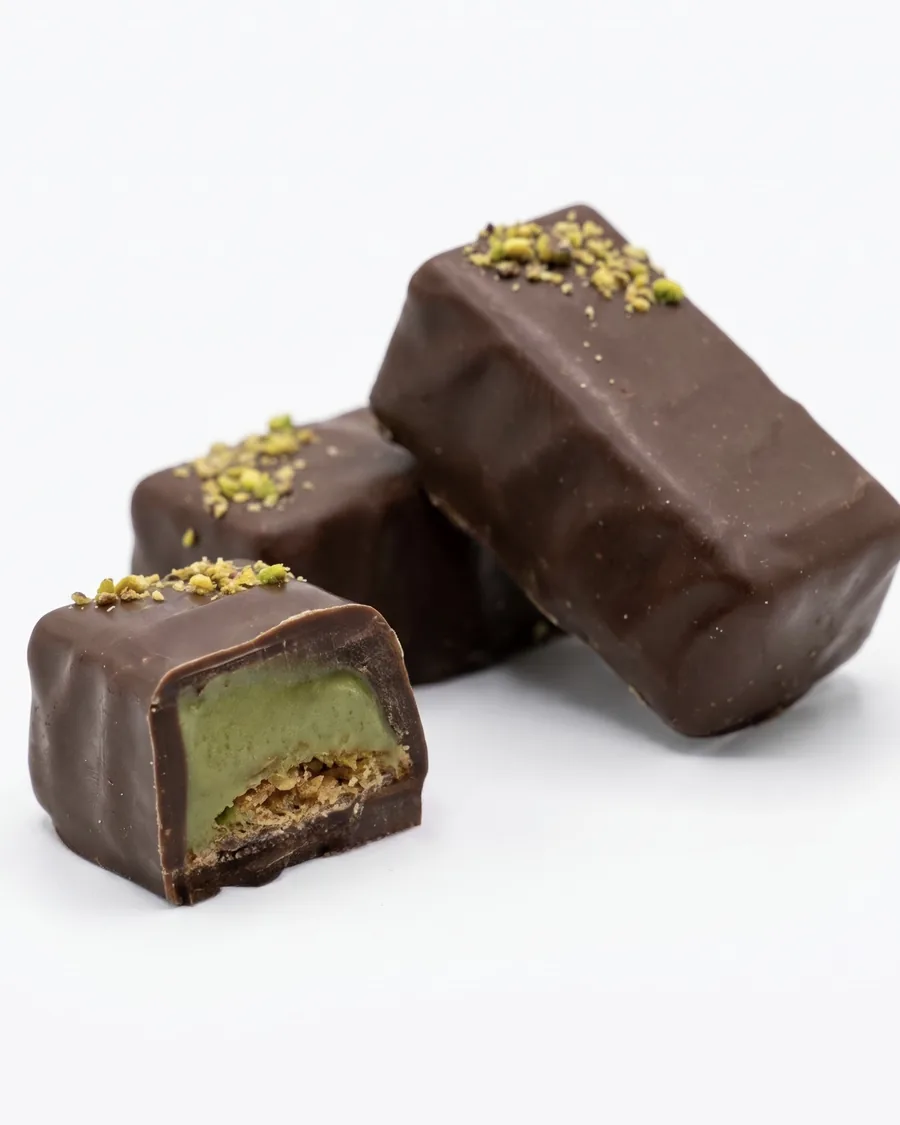 Pistachio with French feuilletine