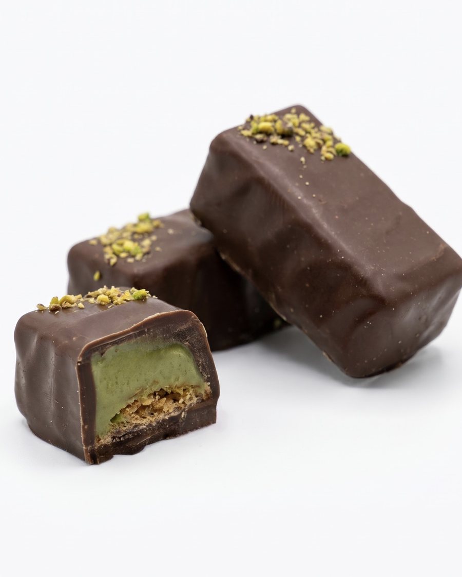 Pistachio with French feuilletine
